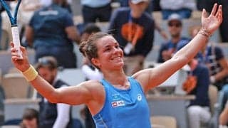  全仏OP初出場で世界3位破る大金星 