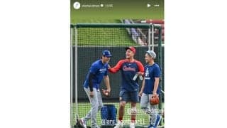 大谷翔平、再会ヌートバーとの笑顔ショット公開…エドマンも合流、WBC戦士が“競演”