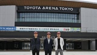 Bリーグの島田慎二チェアマンが視察…トヨタアリーナ東京の完成間近の姿に感嘆