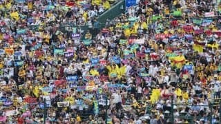 甲子園に降臨した“ガチ勢美女”　サトテル弾に思わず大興奮「生とらほー出来て感激」