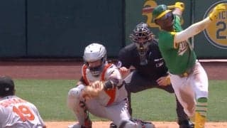 なんだこれは…？ 菅野智之の激落ち魔球に“打者ドン引き”「まさにベテラン」「絶妙すぎる」 変化量の大きいカーブ→バットにかすらせず“マン振り三振”