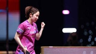 平野美宇、孫穎莎との“交流”に現地メディア熱視線「一挙手一投足に魅了」　チームメイトの世界女王がベンチで戦況見守る