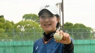ソフトテニスU17日本一の女子選手が始球式　夏の高校野球兵庫大会