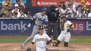 「目の色が違った」松井裕樹が大谷翔平からMLB通算100奪三振…選んだ切れ味鋭い“決め球” 2ストライクから異例拍手の球場異様ムード