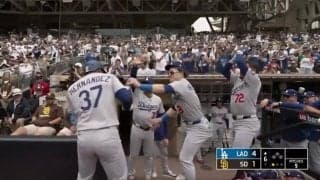 「ヤバすぎるw」ド軍キケ、想定外のハプニング…“まさかの珍光景”「やりすぎ」同僚が劇的弾→ベンチで様子がおかしくなる