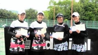 ピンクリボンテニス県大会　森岡・吉村、岩本・小野ペアが全国へ