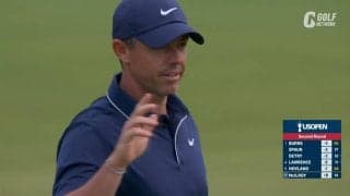 【動画】マキロイ「72」で45位浮上　18番はセカンドショットを寄せてバーディ