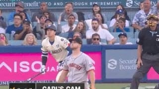 何故、そこに投げた？ 大谷翔平、弾丸ライナーで“まさかの光景”「そら打たれる」相手投手の被弾リアクションが話題に「可哀想すぎる」