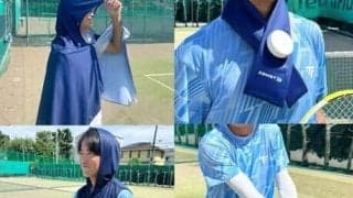  真夏の炎天下でも涼しくテニス 