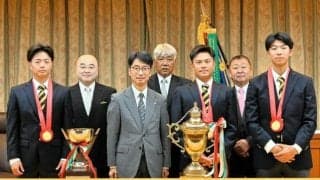 全日本大学野球Vを報告　「一人ひとりが役割を全うした」東北福祉大