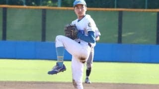 元ロッテ投手を父に持つプロ志望の東大サブマリンが1回無失点の快投！ドラフト候補を三振に打ち取る【大学日本代表候補合宿】