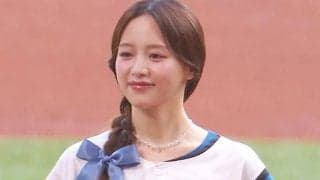 北海道に降臨した人気美女が豪快な一投　まさかの“暴投”も…満面の笑みにファン虜