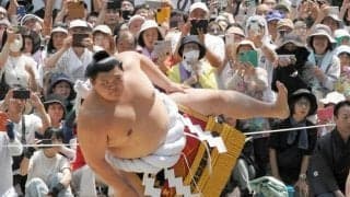 豊昇龍、大の里の両横綱が奉納土俵入り　名古屋場所を前に熱田神宮で