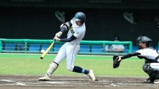 冬場の振り込み、好機に実った　都城商・黒木選手が開幕直後の三塁打