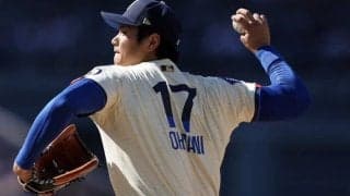 スイーパーも多投して圧巻の奪三振ショー！　敵将もたじろいだ大谷翔平の快投に米震撼「オオタニはこれで30本塁打を打ってる」