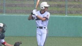 TikTokで万波選手みて足クロス打法　宝塚・福元選手が2安打