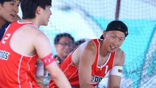 「あのときキッズエスコートしていたんです」WD名古屋 渡辺俊介が本人へ告白。ビーチの試合で約30年ぶりに再会したレジェンドとは