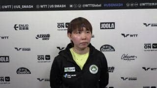 初戦突破の元世界1位・朱雨玲「アメリカでの大会に出場するのは今回が初めて」｜USスマッシュ2025