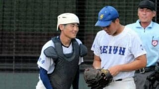 先輩投手の真っすぐ信じて要求、奪三振　成長した花北青雲の高橋捕手
