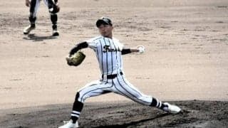 父の声援に勇気をもらい、投げきった　船橋北の飯田猛士投手