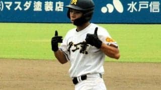 「プレーでチームを引っ張る」を表現した二塁打　水戸工・飯嶋主将