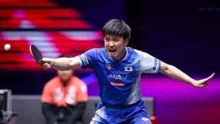 張本智和、エースがフルゲームで世界1位の中国勢撃破　林詩棟との激闘制し初の決勝進出＆優勝にも王手【卓球・USスマッシュ】
