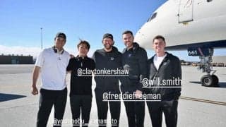 大谷翔平、空港での“肩組みショット”公開　オールスターへ出発…SNS更新