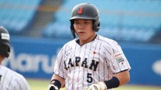 今秋ドラフト上位候補の青山学院大・小田が最終戦で2安打2打点！代表では大会首位打者の打棒に刺激「簡単にヒットを打つ選手」【日米大学野球選手権】