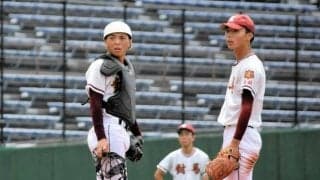 対馬の2年生バッテリー、入れ替わり支え合った　浜崎選手と扇選手
