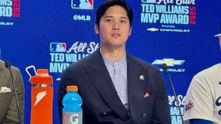 大谷翔平「いい時間を過ごせた」　CY賞左腕から安打「渋いヒットに」…球宴後一問一答