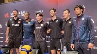 【バレー】VNL男子千葉大会出場チームが開幕前日会見。髙橋藍「大会を通して結果も出しながらチームを作っていくことにフォーカスしたい」