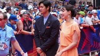 大谷翔平＆真美子夫人の横で…「絶妙なスタイル」　炸裂オーラ、“寄り添った”人物に騒然
