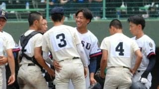 英数学館のエース、試合後も笑顔　強豪・広島商に「ワクワクした」