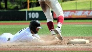 エースで1番打者が最後の打者に　及ばなかったヘッドスライディング
