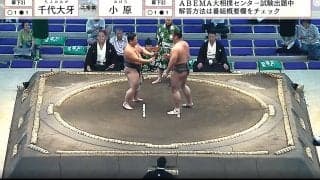 力士に何が？ 二人揃って“後退る”珍事 「えぇ」館内驚きの声 東関親方も目をまん丸