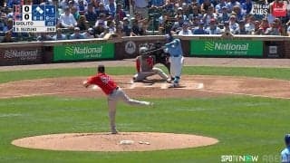 「派手にやべえよ……」鈴木誠也、“軽く振って”170キロ豪快弾　被弾した瞬間に相手投手も確信フリーズ