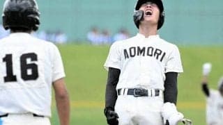 マウンドでは冷静、一塁では絶叫　完投で決勝打の青森北・神騎士選手