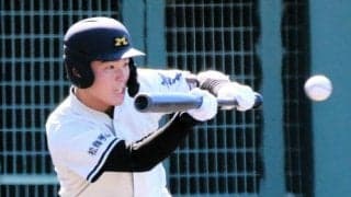 初回に初球スクイズ「小技は鍛えてきた」　松商学園・小林嶺太選手