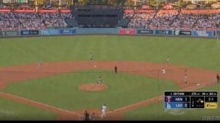 ウソでしょ…？ 大谷翔平、爆速リベンジ弾で“まさかの光景”「倍返し」「1人野球w」183キロ弾丸ライナー→外野手の様子がおかしくなる