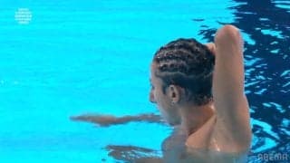 その動き、もはやミュージカル！世界水泳AS、ブラジル代表のイケメン選手が見せたオオカミの舞いと表情が完全にアート