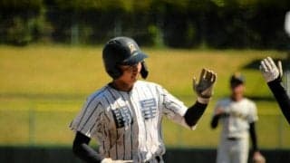 開星・持田聖純選手が決勝本塁打、リリーフで好投も　大社に競り勝つ