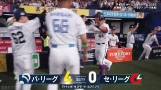 オールスター第1戦はパ・リーグが5ー1で快勝！頓宮裕真は豪快3ランでMVP　新庄監督はガチャポン打順考案にサングラス電飾で盛り上げる