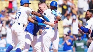 「フリーマン引いてるやん」　大谷の生還前に飛び出し…真っ先に駆け寄った人物「すごい笑」