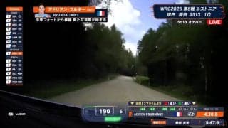 「すごい攻めてる」世界最速ラリー、極狭林道で190km/h超到達 「怖い」「時速表示」ファン衝撃