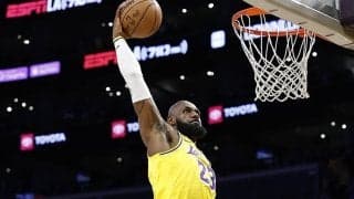 リーグ最年長のレブロン・ジェームズが昨季ノーミスで71本のダンクを炸裂
