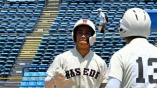 代打にかけた早大学院・安部主将　「後輩は神宮で満足しないで」