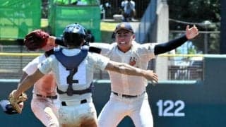 未来富山・江藤蓮投手は喜びを全身で　甲子園は「一つでも多く勝つ」