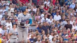 大谷翔平、衝撃38号弾でフェンウェイ・パークが「MVP！ MVP！」 先頭打者でいきなりの最強左腕撃ち…敵地も異様熱狂