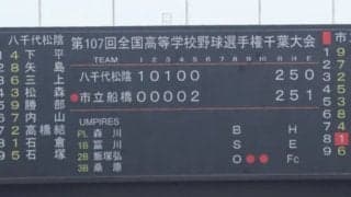 千葉決勝戦は5回終わって2対2の同点！八千代松陰先制も市船橋が5回に追いつく