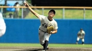高知大会初先発の高知中央・堅田徠可投手　150キロ台の直球で躍動